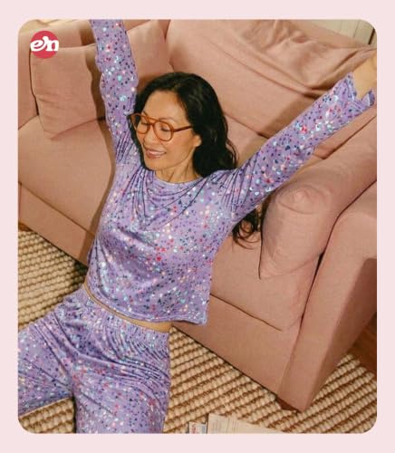 Image of ENJOYNIGHT Womens Pajama Set Cotton Pjs Long Sleeve Sleepwear with Pockets