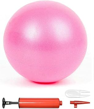 sailupxinyuan Mini Pilates 6 inch Exercise Ball for Yoga,Small Pilates Core Training and Physical Therapy, Improves Balance Home & Gym & Office with PumpPink