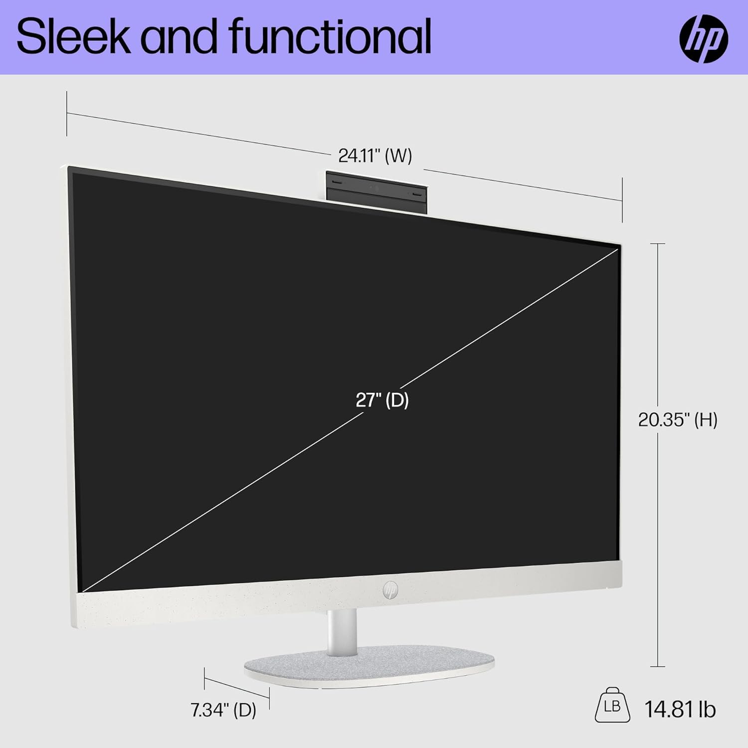 Amazon.com: HP 27 inch All-in-One Desktop PC, FHD Display, 13th
