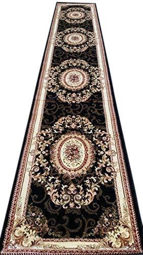 Noir Floral Tapestry Runner Carpet NCU0LDH589