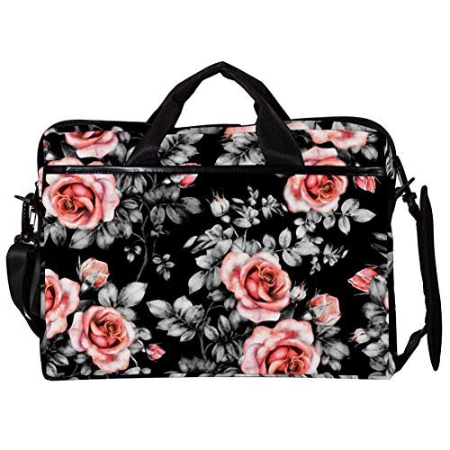 Sac ordinateur portable 13 14 pouces Watercolor chic et robuste aux roses rouges