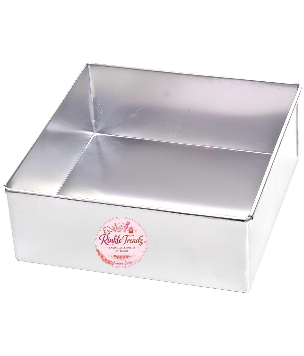 Aluminium Square Cake Mould Cake Pan Cake Tin Tray 6 Inches X 3 Inches Height Baking Half 1/2 kg 500 Grams 6x6x3 Inches - Silver — Amazon image 6