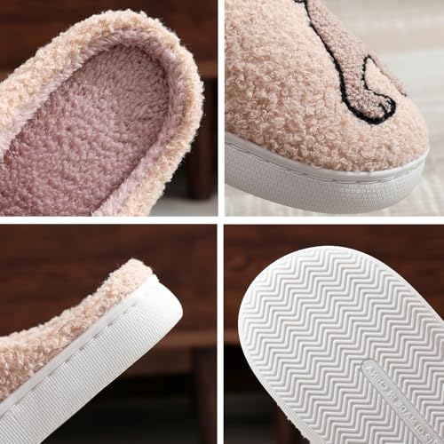 OJXTRDE Niedliche Mops Hausschuhe für Frauen und Männer - Fuzzy Memory Foam Cartoon Tier Pantoffeln - Neuheit Lustige Hund Winter Warm Plüsch Slipper