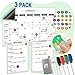 Magnetic Dry Erase Refrigerator Calendar - 17" x 11" - Monthly Weekly Reusable Fridge Meal Planner - Large Whiteboard Kitchen Magnet Chore Chart - Grocery & To Do List - Erasable White Board Bulletin