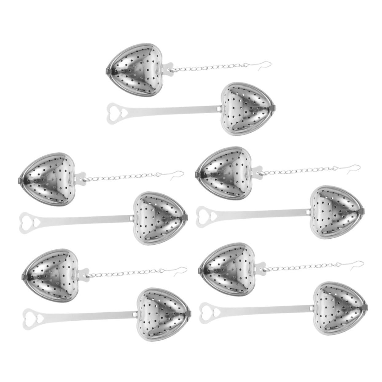 ABOOFAN 40 Piezas colador de té fino colador de infusor de té Acero inoxidable Plata