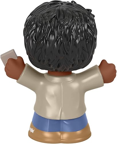 Miniatura 4 de Pieza de repuesto para el juego Fisher-Price Little People - HBW63  Figura de cliente afroamericano de cafetería que sostiene el regalo Funciona muy
