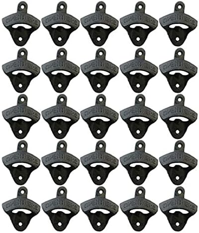 100 Abrebotellas de estilo vintage rústico montado en la pared de hierro fundido abierto aquí