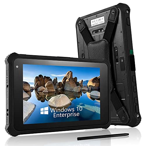 GHKJOK Tablet Rugged 8-Inch 4G Windows 10 Tablet LTE with Removable Battery: IP67 Waterproof/GPS/Dual Wi-Fi/8500mAh 3.8V /Ethernet Port /4GB+64GB for Enterprise Field Mobility