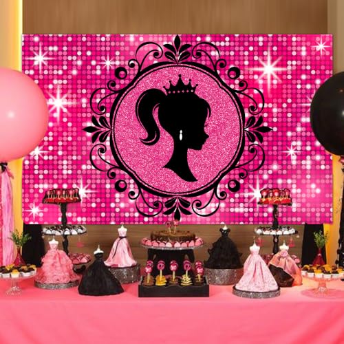 Banner fondo princesa rosa 70.1 x 43.3 pulgadas miniatura 7