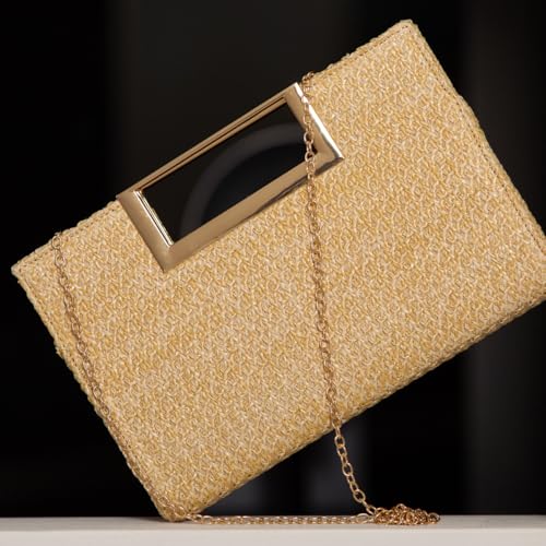 Image of Top Handle Straw Clutch