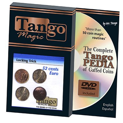 Locking Trick 52 cents Euro par Tango avec DVD de démonstration pour magie des pièces