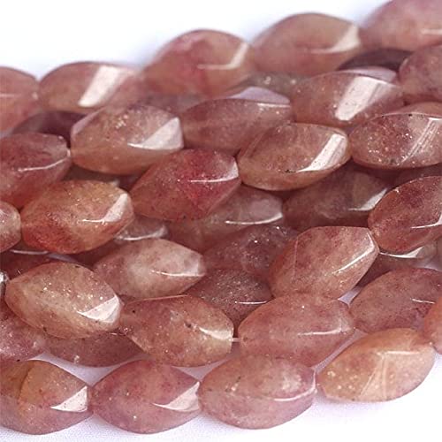 Quartz fraise naturel de Russie perles torsadées 8x16mm pour bijoux LKBEADS