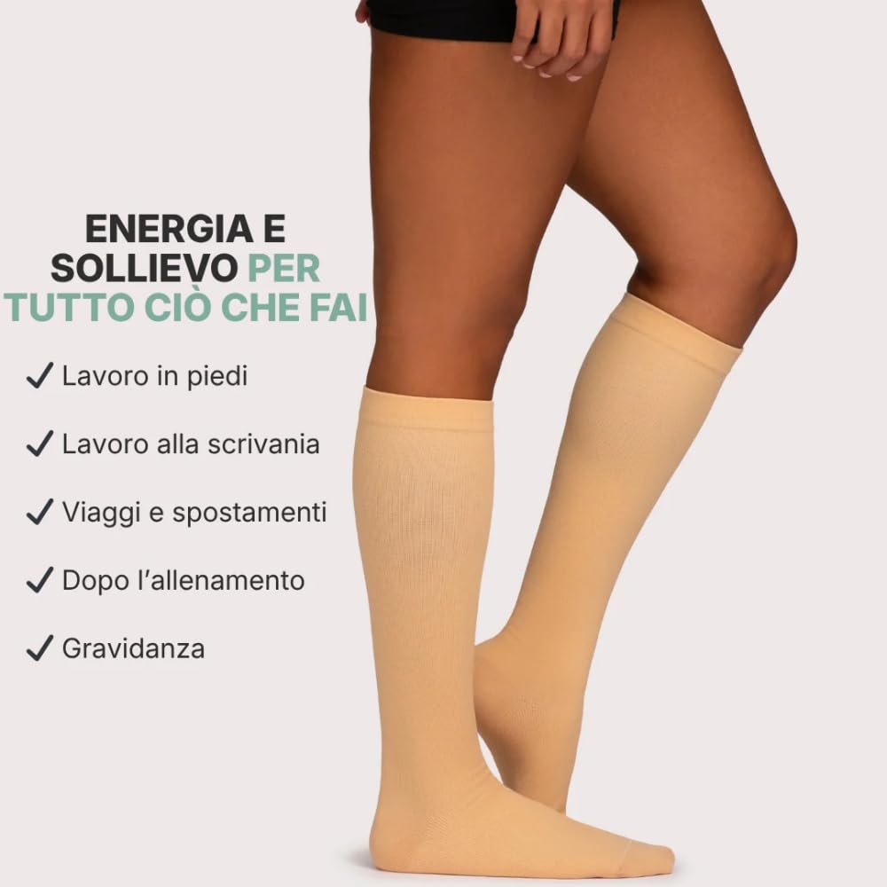 MEIION Noriva Calze BambooFlow a Compressione, Uomo e Donna,Traspirante e confortevole, ad alta elasticità,antiscivolo,per Corsa,Viaggi