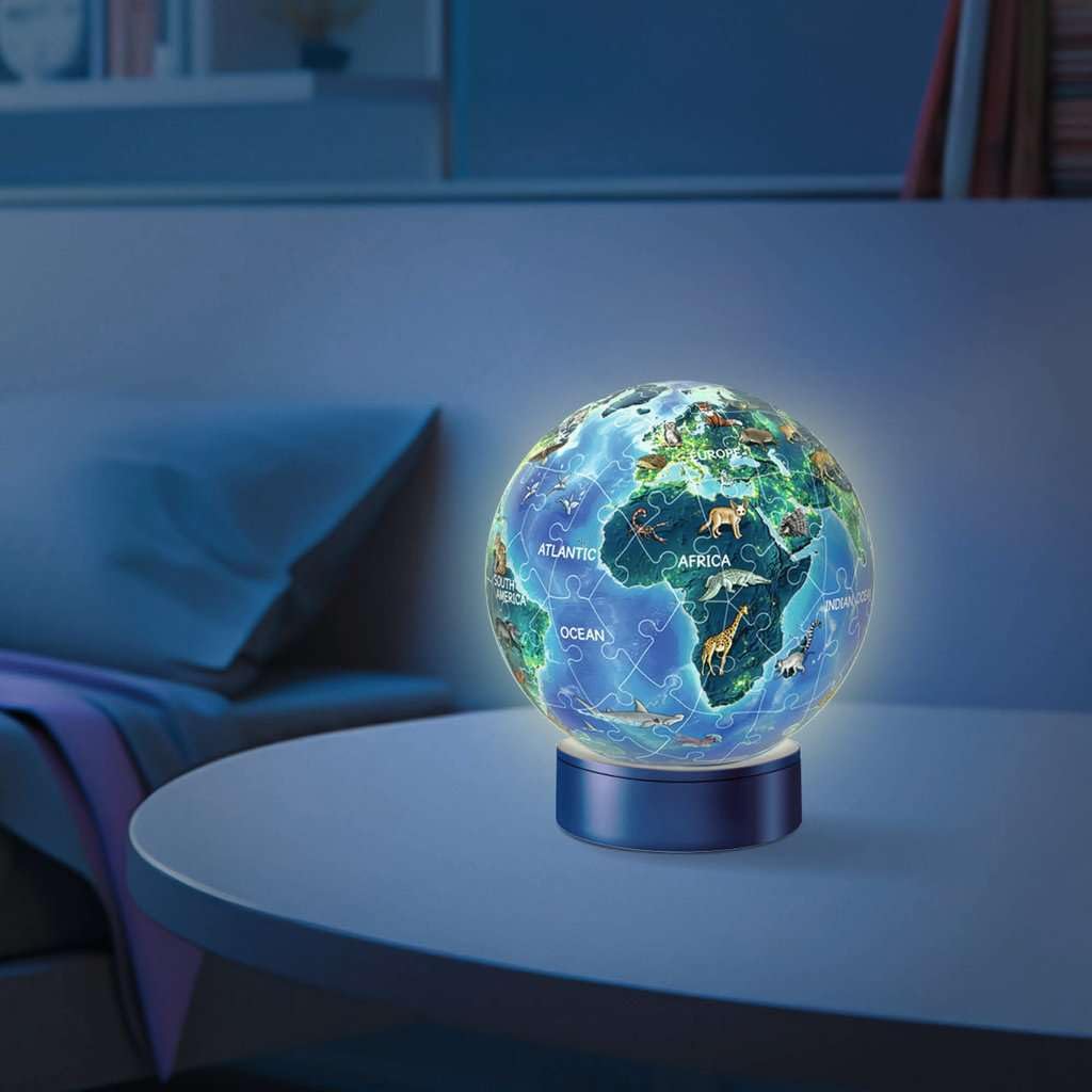 3D Puzzle Nachtlicht Erde bei Nacht: Erlebe Puzzeln in der 3. Dimension