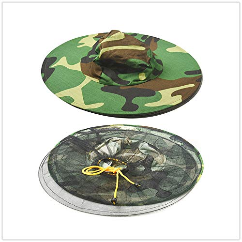 Savlot Beekeeping Mask Beekeeping Cap The Wide-brimmed Net Cap Anti Insect Fly Bee Hat And Face Mask Mesh Protective Cover For Beekeeping Beekeeper