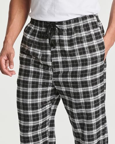 Real Essentials 3 Pack Mens Big & Tall King Size Pajama Pants Cotton Soft Pajamas Men Flannel Bottoms Fleece Buffalo Plaid Pj Lounge Pants Sleepwear Pijamas Hombres Woven - Set 7, 5x Tall4