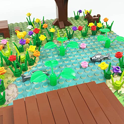SENG Sakura Baum Bausteine mit Bauplatten, 300 Teile Kirschblüte Landschaft Modellbausatz Konstruktionsspielzeug… – Bild 5