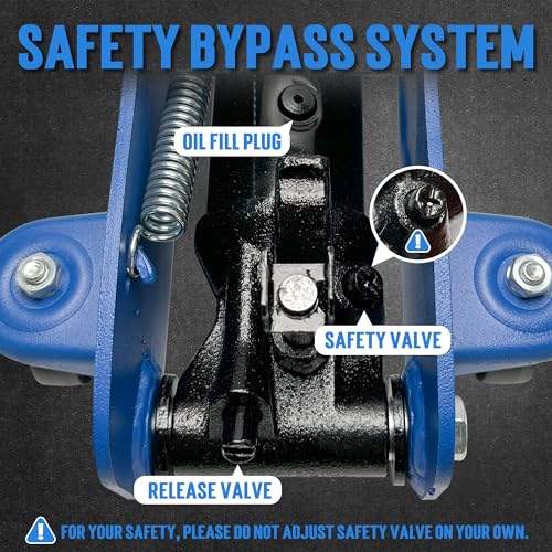 TONDA Low Profile Car Jack, 2.5 Ton (5,000 lb) Hydraulic Trolley Floor Jack for Garage, Home, Shop, Lifting Range 3.35" to 14.57", Blue by TONDA - Image 3