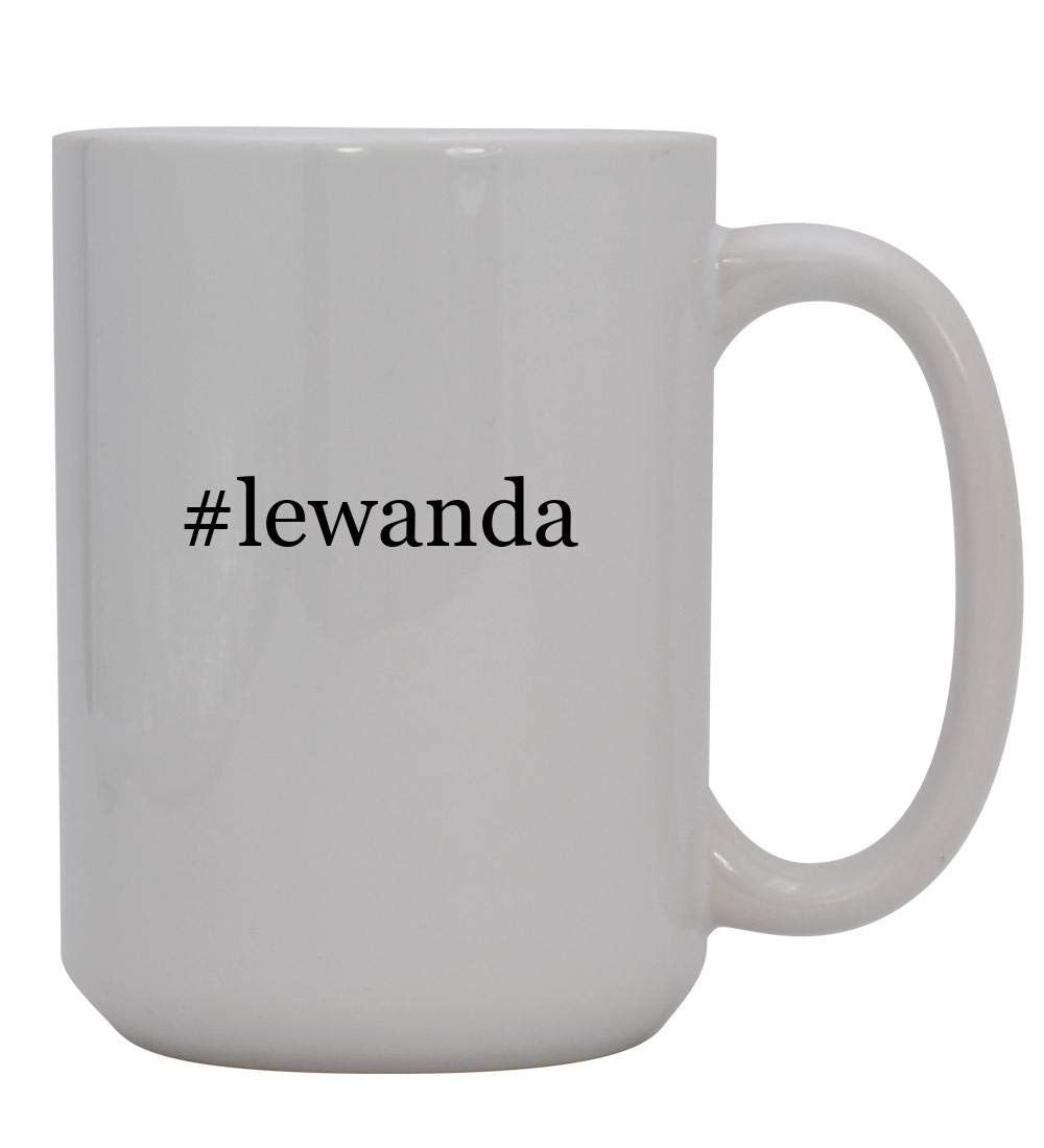 #lewanda - 15oz Hashtag Ceramic White Coffee Mug Cup, White