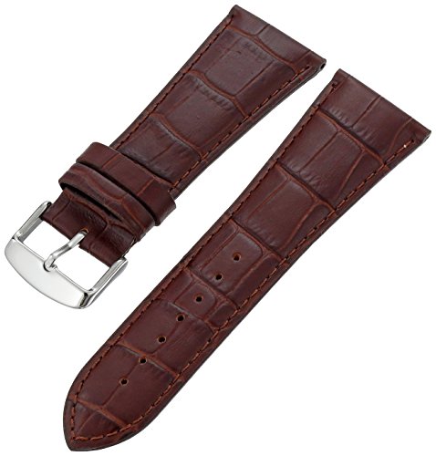 Hadley-Roma Men's 20mm Leather Watch Strap, Color:Brown (Model: MSM898RB-200)