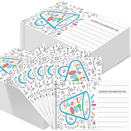 Motiskyy 200 Count Positive Shout out Cards for Staff Teachers