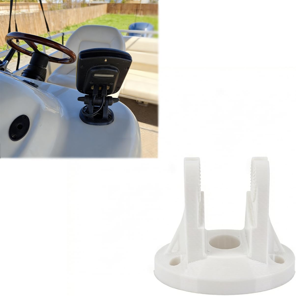 Reinforced Mount for Compatible with Humminbird PiranhaMAX Depth Finder/Fish Finder Bracket Strong Support Fishing Electronics Mount