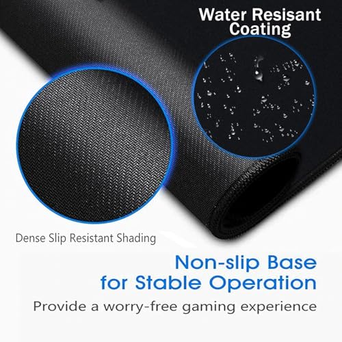 Image of Storite 600x300x2mm Large Extended Gaming Mouse Pad with Speed Type Non-Slip Rubber Base Mousepad, Desk Mat Stitched Embroidery Edge Mouse Mat - Finish What You Start Quote