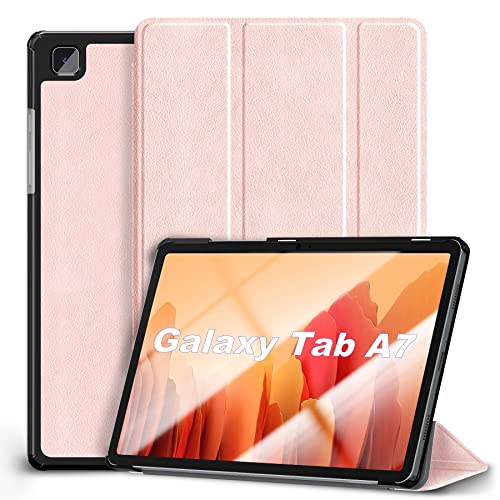 Kdely Funda Compatible con Samsung Galaxy Tab A7 10.4 Pulgadas, Cover Protector Ultra Slim Carcasa con Soporte Función - Oro Rosado Cover