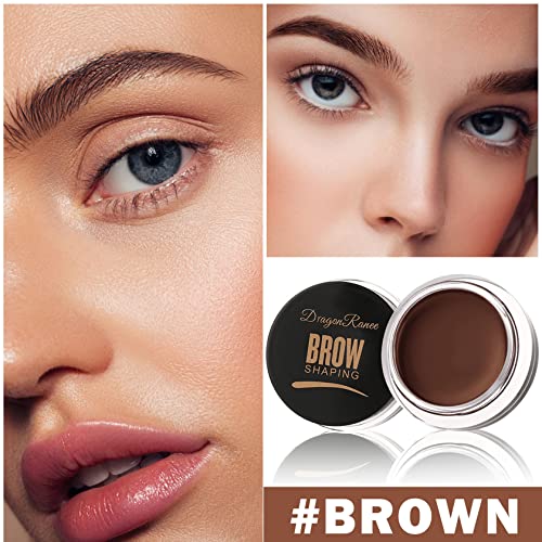 Eyebrow Pomade Brow Gel Pomade,Long Lasting Waterproof and Enhancers Eyebrow Soft Smooth,Eyebrow Makeup Gel with Eyebrow Brush for Girls and Women-Brown - Thumbnail 2