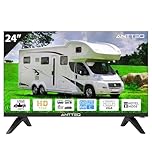 Antteq AE24H5C Televisor LED 24 Pulgadas (60 cm) HD con12V, Triple Sintonizador DVB-C/T2/S2, Modo Hotel, Audio Dolby, Conexiones SCART & Ci+ – Ideal para Autocaravana, Hotel