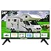 Antteq AE24H5C-Q1 Fernseher 24 Zoll (60 cm) HD LED mit 230V & 12V KFZ-Adapterl, Triple Tuner DVB-C/T2/S2, Hotel Modus, Dolby Audio, VGA, HDMI, USB, SCART & CI+ – Ideal für Wohnmobil, Camping, LKW