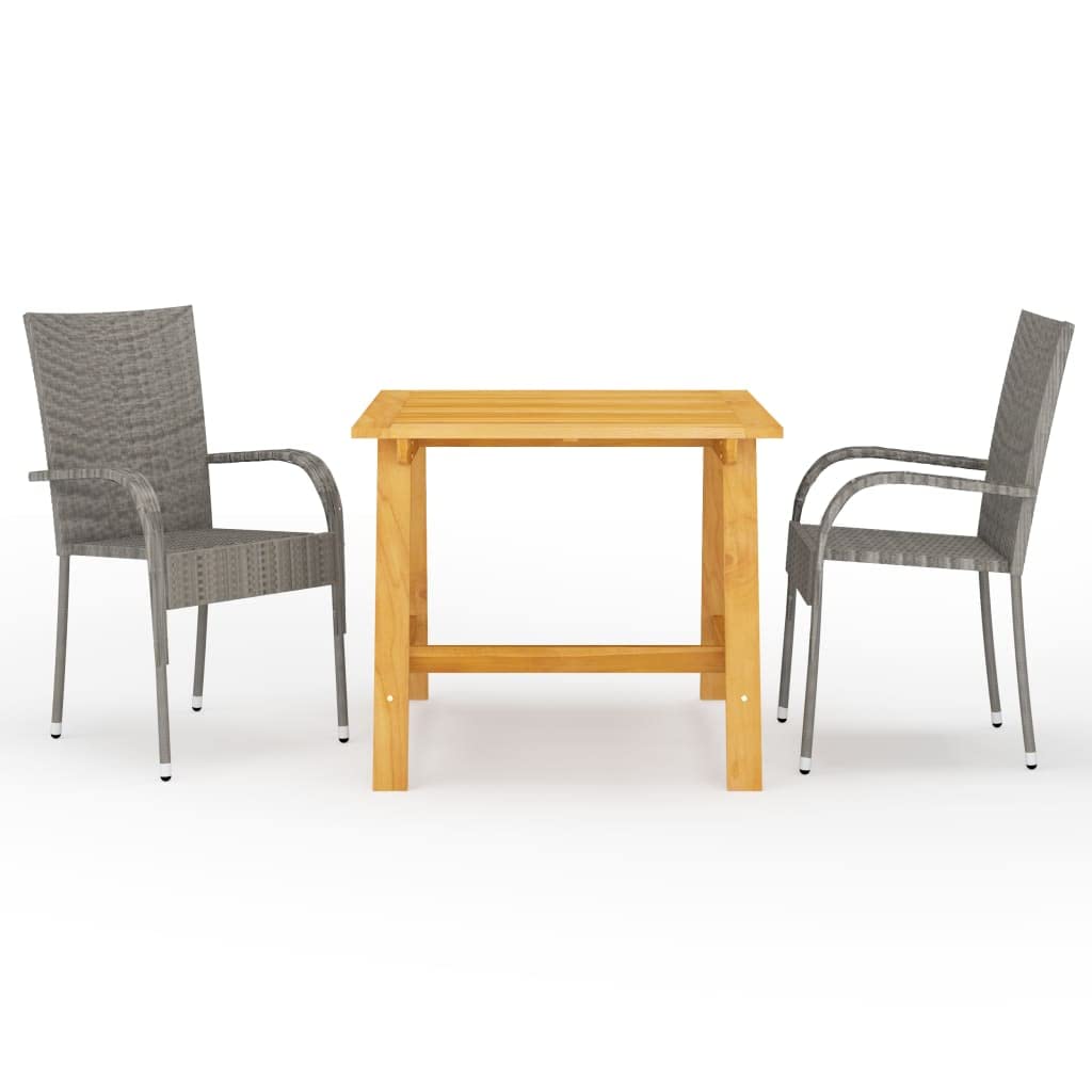 Salon de jardin en rotin synthétique et acacia, alliance de robustesse et design