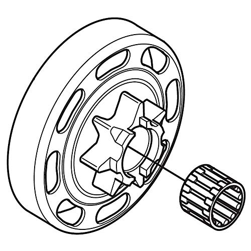 Campana Frizione / Pignone Catena Motosega Mcculloch Cs 410 Husqvarna 435 / 440 Con Gabbia A Rulli Barilemoto