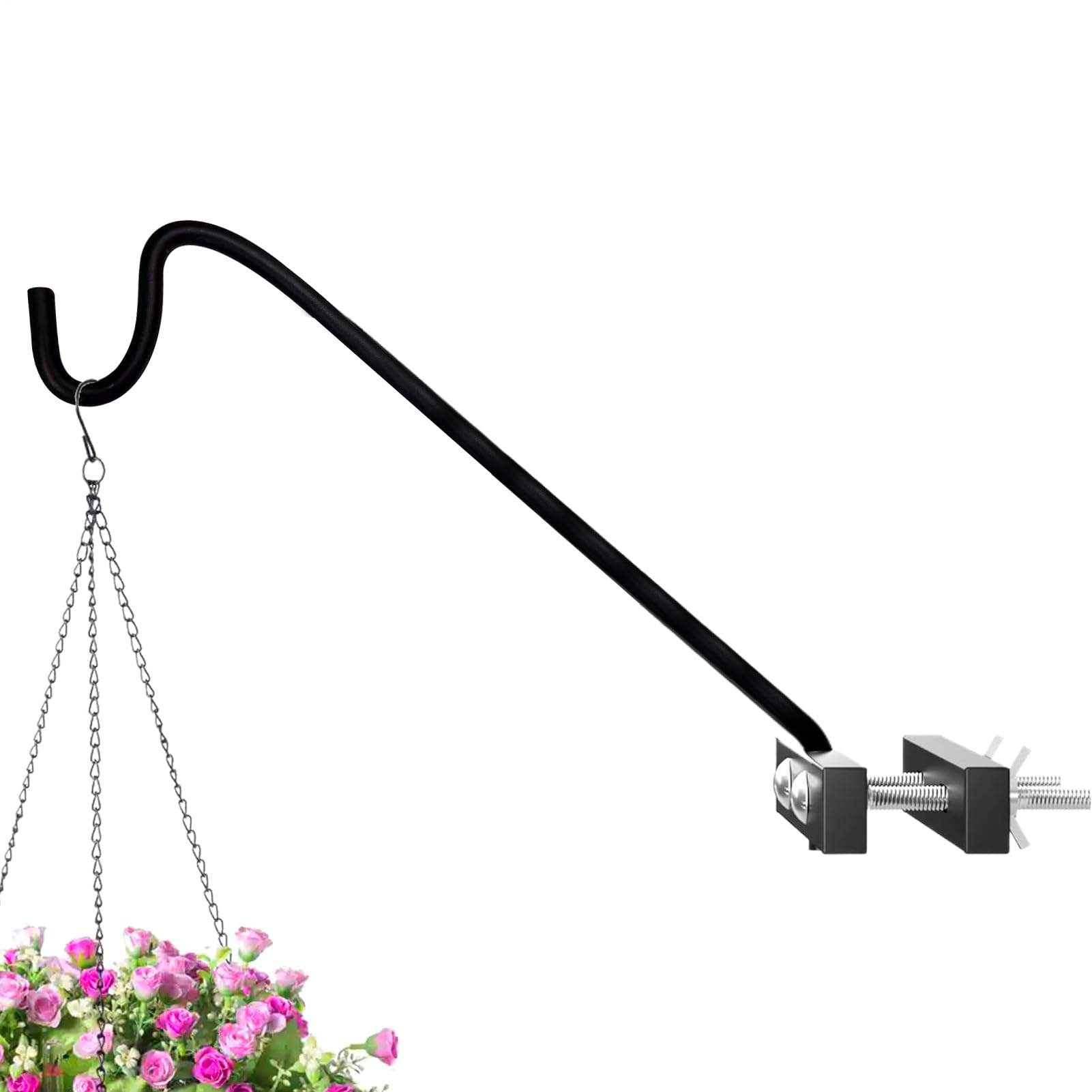 Poteau Mangeoire pour Oiseaux Résistant, Crochet à pour Balcon et Garde-Corps, Support Pivotant Décoratif pour Mangeoires à Balcon, Jardin et Rampe