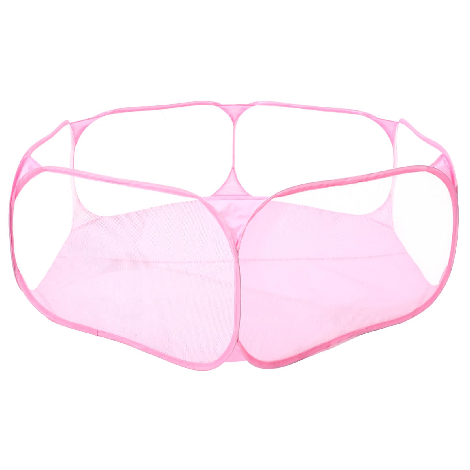 Parc à jeux pour animaux pliable GALPADA en polyester rose pour lapin et rongeur