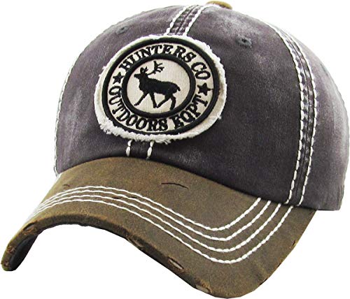 Image of KBETHOS Outdoor Hunting Fishing Lake Life Tactical Distressed Baseball Cap Dad Hats Adjustable Unisex
