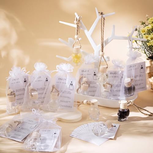 Image of Boao 25 Sets Car Air Freshener Diffuser Bottles Hanging DIY, Skull