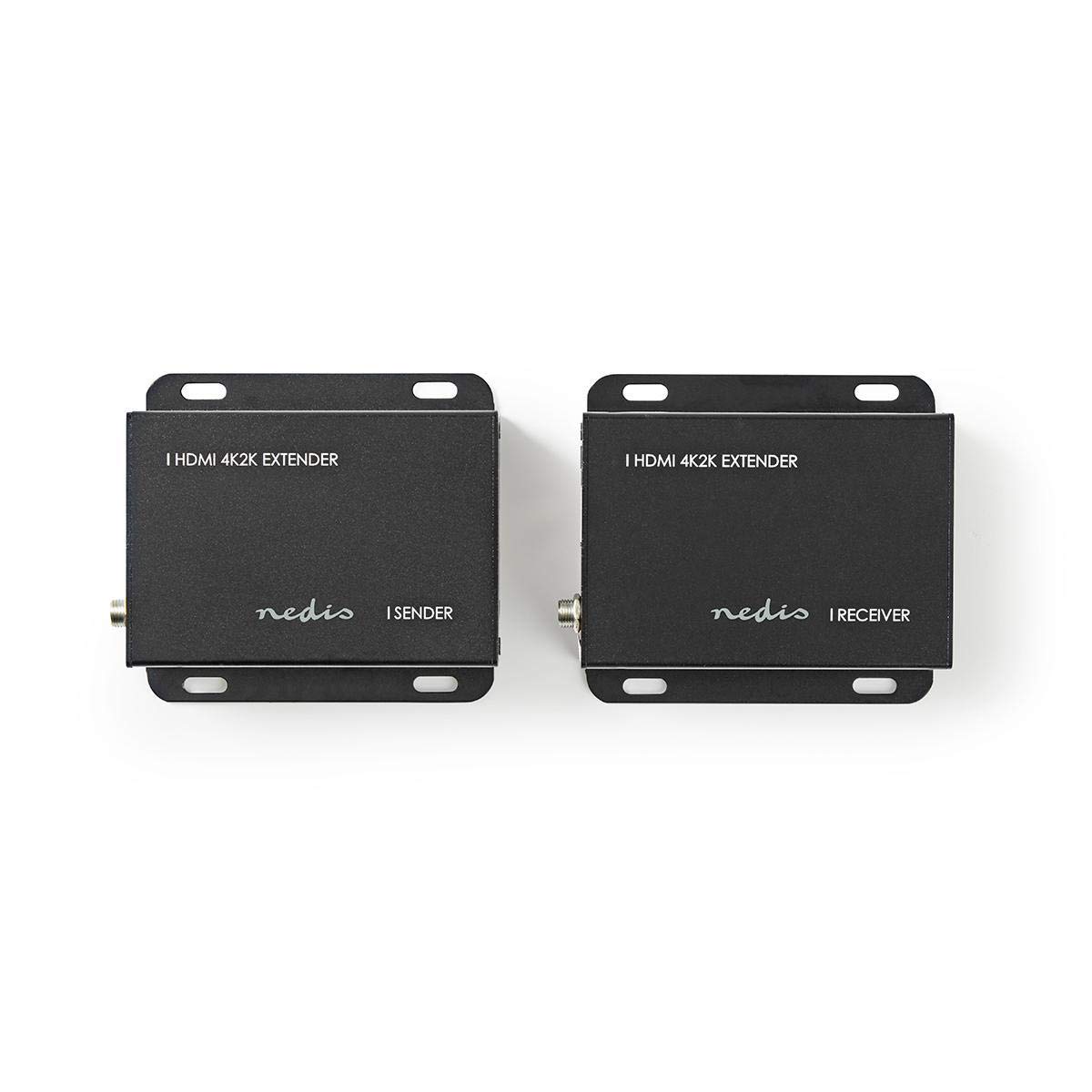 Nedis HDMI™-CAT5/6-Extender - 4K bei 30 Hz - Bis zu 50,0 m - HDMI™-Eingang - RJ45-Buchse - HDMI™-Ausgang - RJ45-Buchse - Schwarz