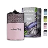 Slumber® Hüttenschlafsack | Pastellrosa | 3 Funktionen Reiseschlafsack | Schlafsack Inlett Mikrofaser Weich & Hochwertig | Reißverschluss & Bettbezugfunktion | Individuelles Design