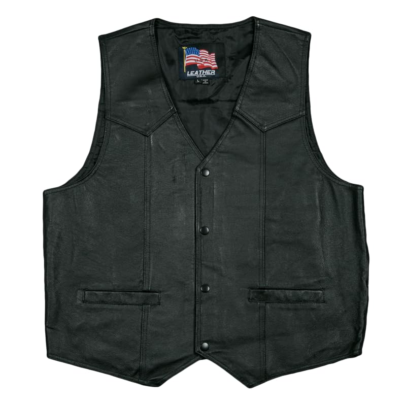 JWM Vietnam Veteran Leather Vest (XL) Black2