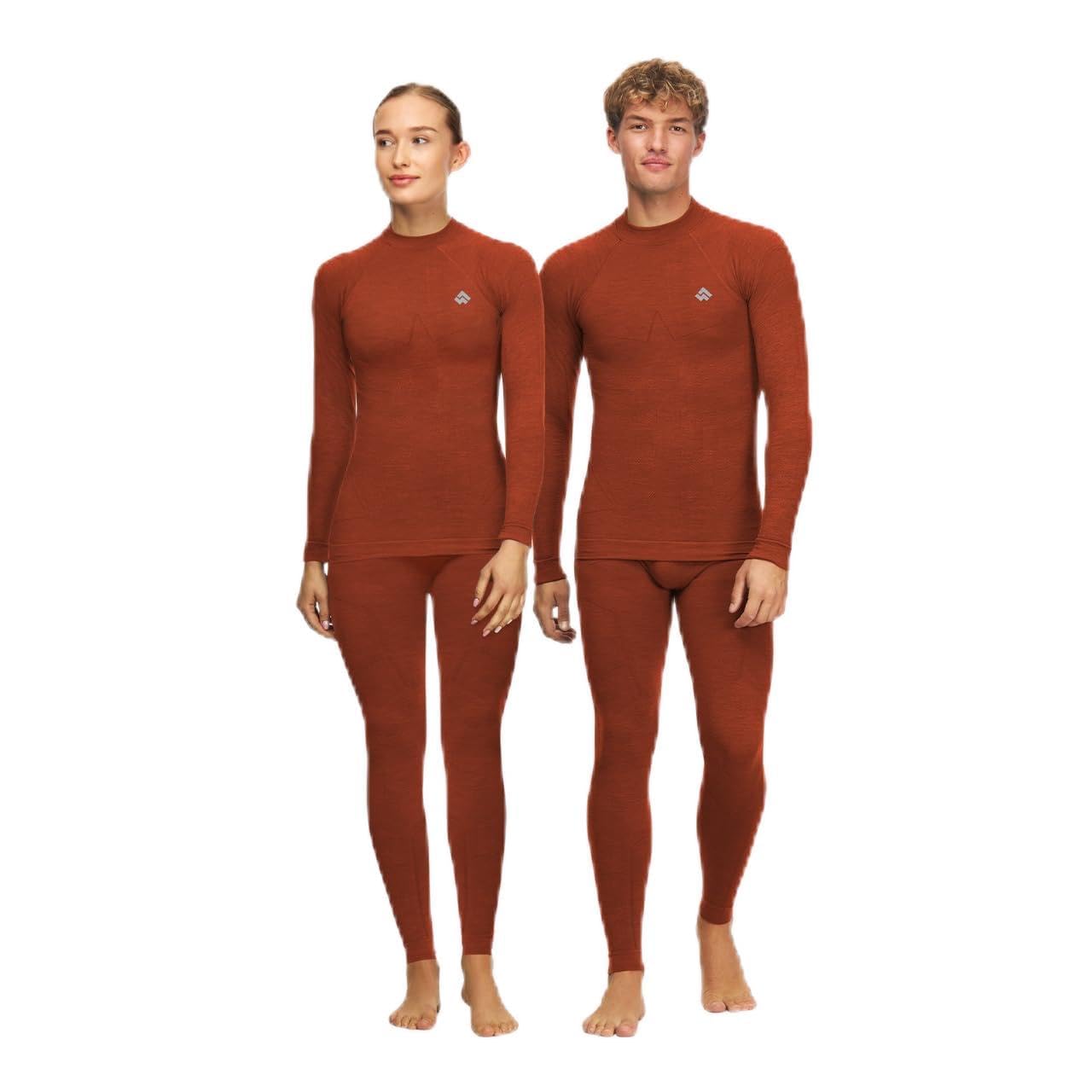 Alpinus Bielizna termoaktywna unisex Set Merino Aoraki pomarańczowe GT11910