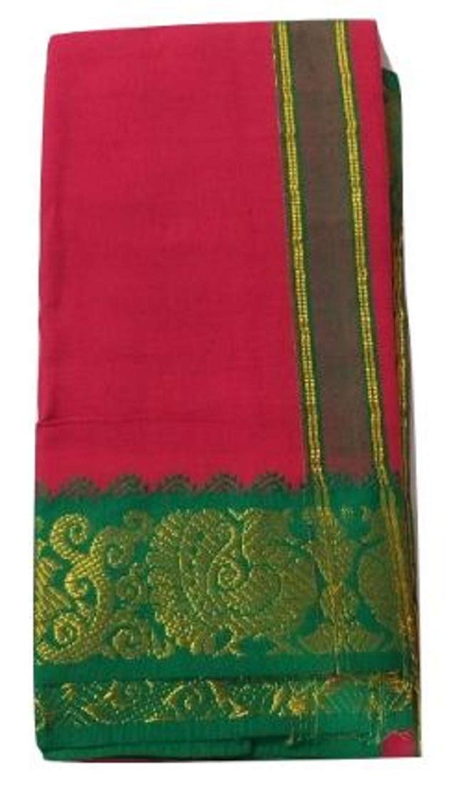 sri thulam gallery Jacquard Border Cotton Angavastram/towel/kasavu Shawl/melmundu/uthareeyam for Men-picture-17
