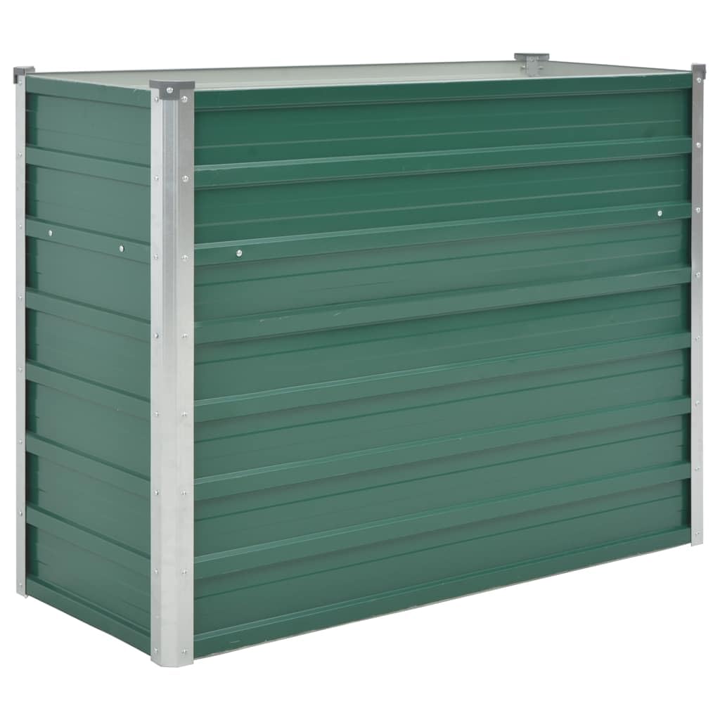 vidaXL Garden Raised Bed Galvanised Steel 100x40x77cm Green Plant Raised Bed Box