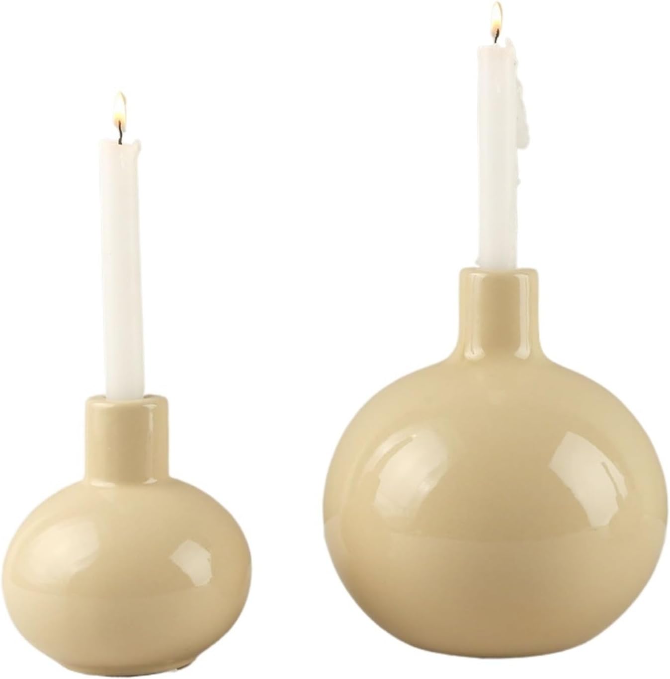 Gold and Silver European-Style Light Luxury Dining Table Decorations, Candlelight Dinner Candle Holders, Living Room Home Modern Ceramic Ornaments(2picSilver11*11 * 12cm)