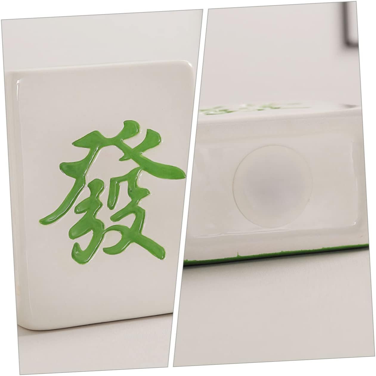 SUPVOX Mahjong Design Piggy Bank for Boy Girl Adorable Coin Holder for Boys and Girls Creative Money Saving Container Decorative Table Ornament Green