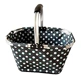 Black Temptation [Tupfen] Faltbarer Picknickkorb Faltbarer Einkaufskorb Marktkorb