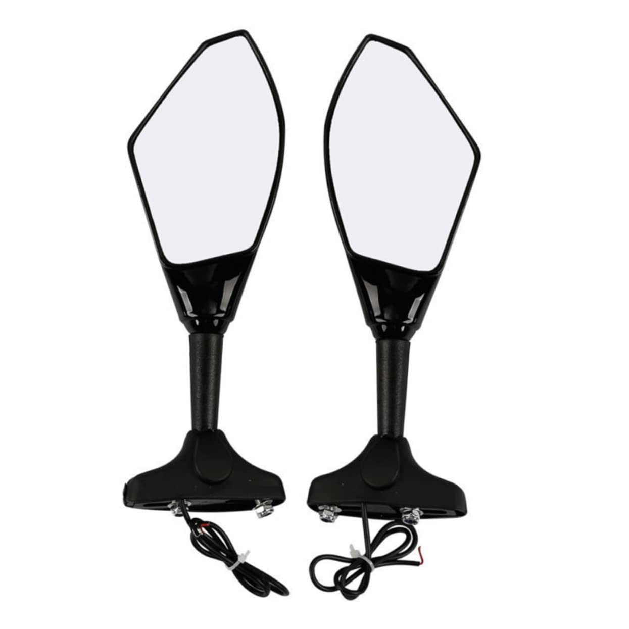 Rétroviseur de Guidon Moto à Led, Flèche Noire, Paire