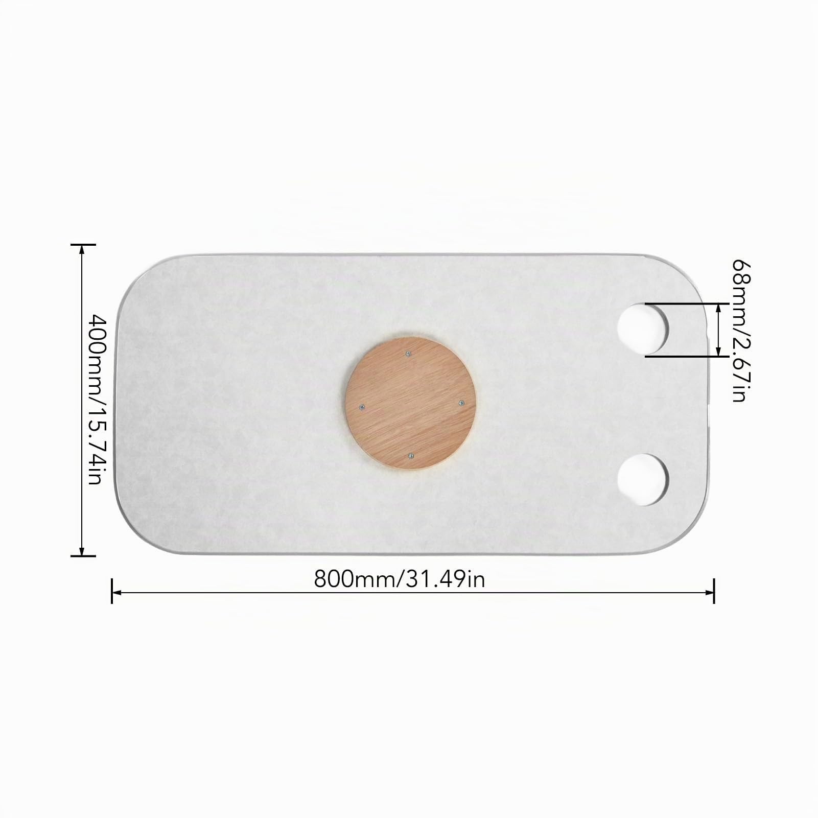 Tavolo da barca marittimo, tavolo rimovibile resistente alle intemperie con 2 tazze per Wohnmobile (Bianco)