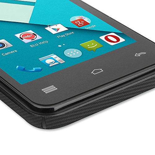 Skinomi Black Carbon Fiber Full Body Skin Compatible With Blu Advance 4.0 L (Full Coverage) Techskin With Anti-Bubble Clear Film Screen Protector #TOP4