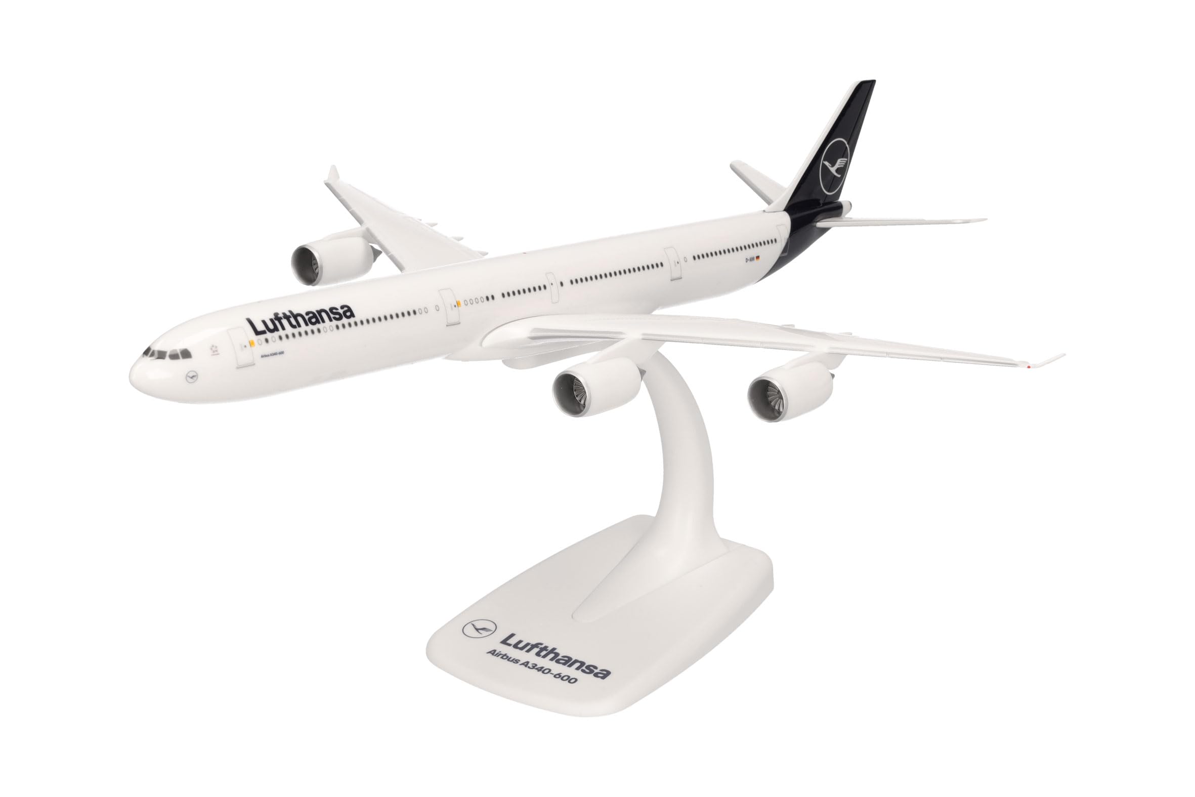 Amazon.com: Herpa Modelo Snap-Fit Airbus A340-600 Lufthansa Lübeck